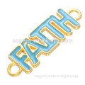 zinc alloy faith jewelry findings components enamel alphabet findings charm
